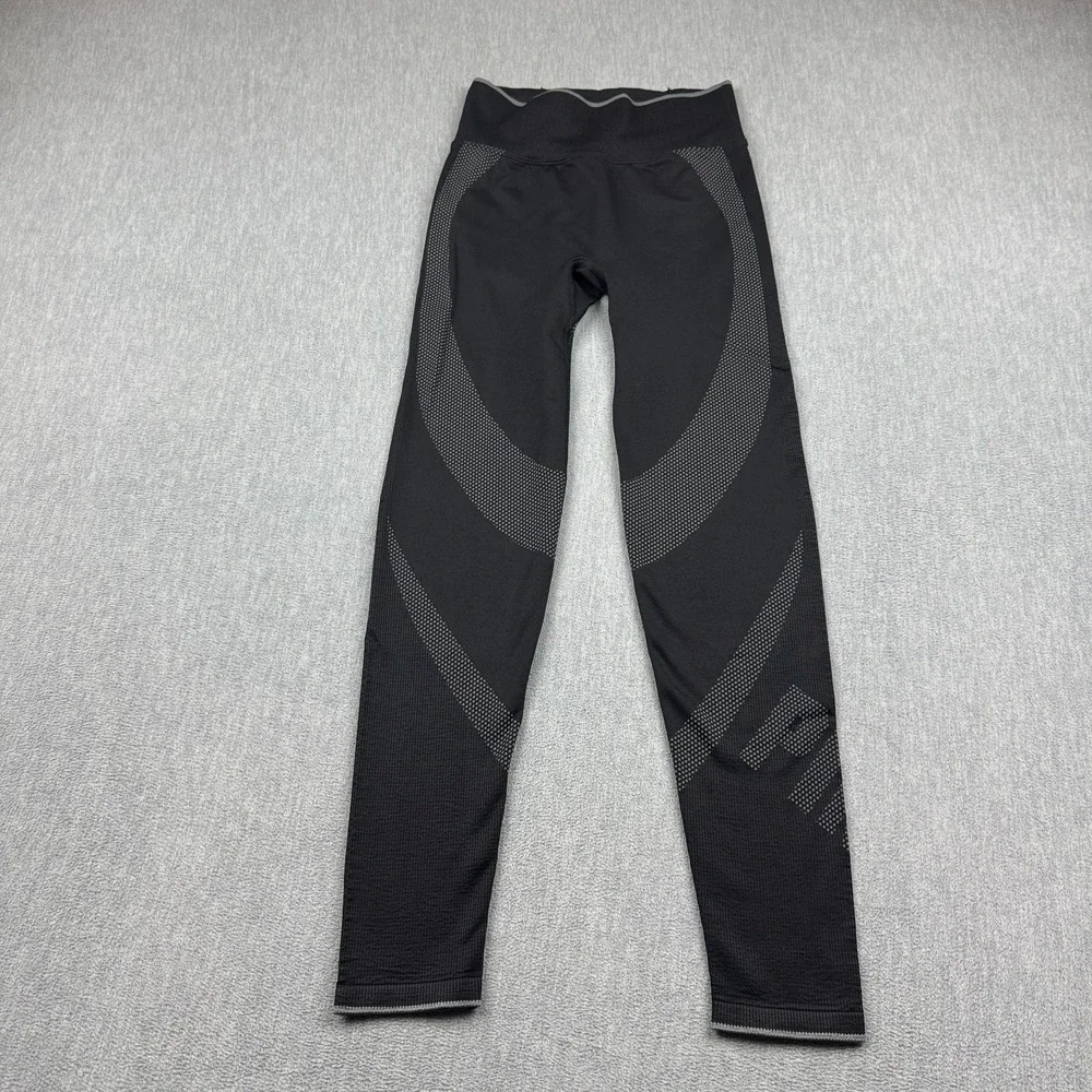 Victoria Secrets Leggings Womens Small Black Seamless Tight Pink Active Gym Yoga